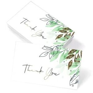 50pcs/Pack Thank You For Your Order Cards,Floral